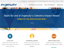 Tablet Screenshot of ingenuity-inc.org